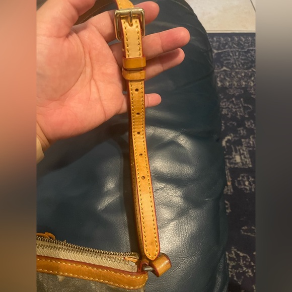 Dooney & Bourke Brown and Gray Vintage Crossbody Bag Purse - Picture 5 of 12